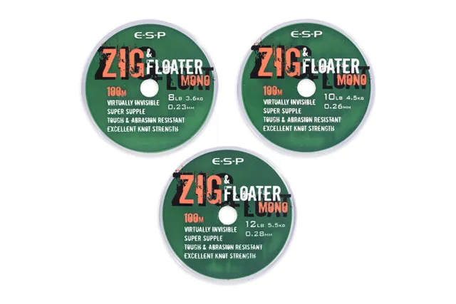 ESP Carp Zig & Floater Mono Fishing Line  *ALL SIZES*  *PAY 1 POST*
