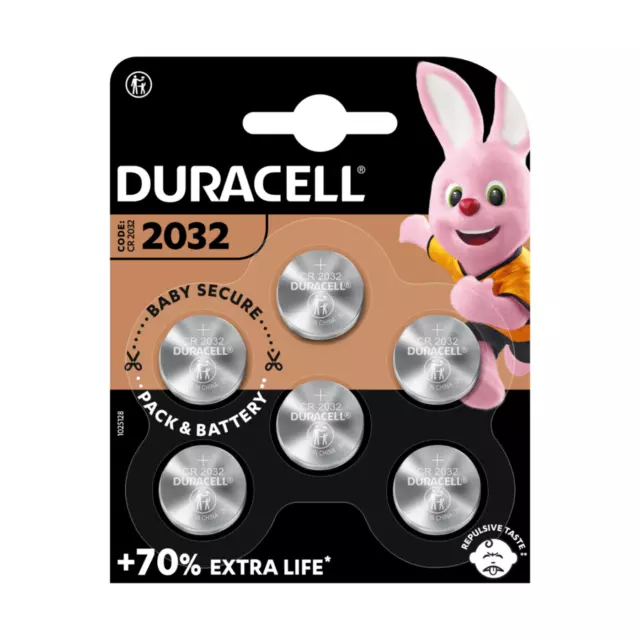 Duracell 2032 Battery CR2032 BR2032 DL2032 3v Lithium Batteries Coin Cell Button