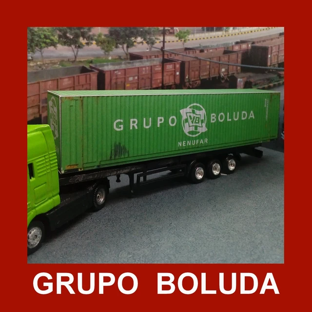GRUPO BOLUDA PRE-WEATH Model Rail Freight Shipping Containers x 3 HO ...