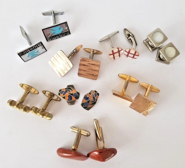Boutons de manchette à maillons en or jaune 14 carats et onyx - En vente sur 1st