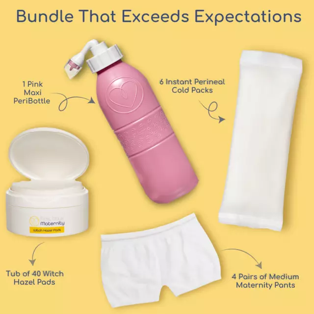 Hospital Bag Essentials Bundle, Cold Packs, Peri Bottle, Underwear & Witch Hazel