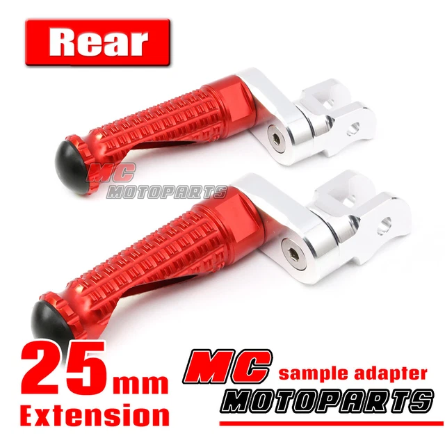 MPRO RED PILLION Foot Pegs 25mm Adjustable For Yamaha YZF R6 17-19 18 ...