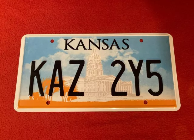 SUPERNATURAL replica license plate of Dean's Metallicar KANSAS KAZ 2Y5 prop nrmt