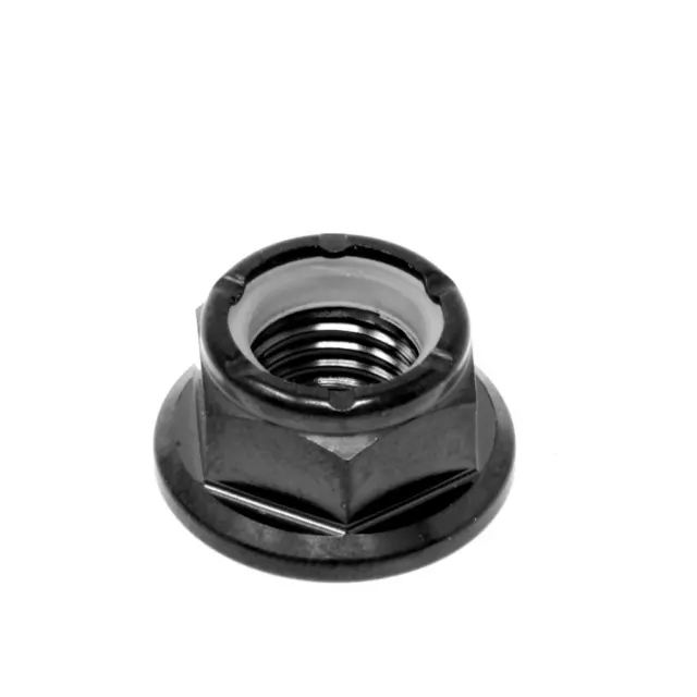 M10 Titanium NYLOC Lock Nut self locking Flange Ti GR 5 x 1.25 CNC NYLOCK Black