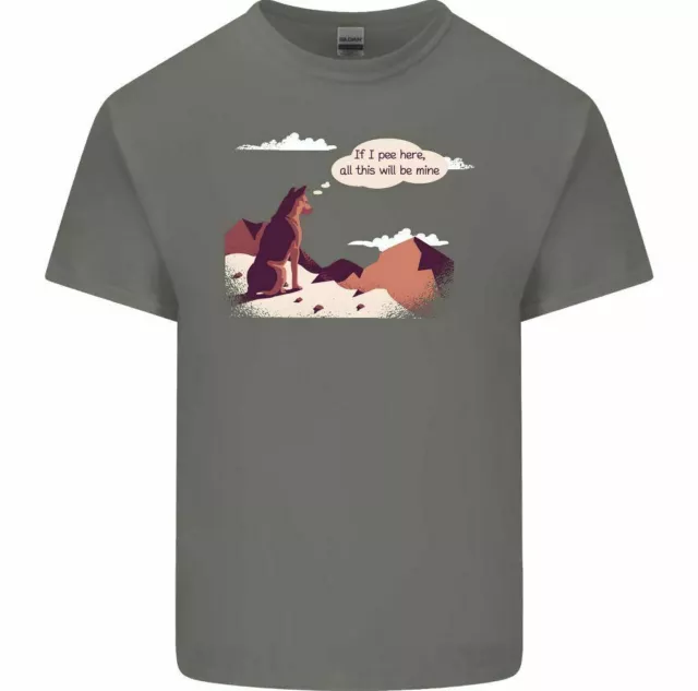 Peeing Dog in the Mountains Men's Funny T-Shirt Lover Hiking Trekking Rambling