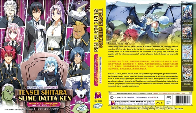 DVD ANIME~ENG DUB~TENSEI Shitara Slime Datta Ken Stagione 1+2+Tensura