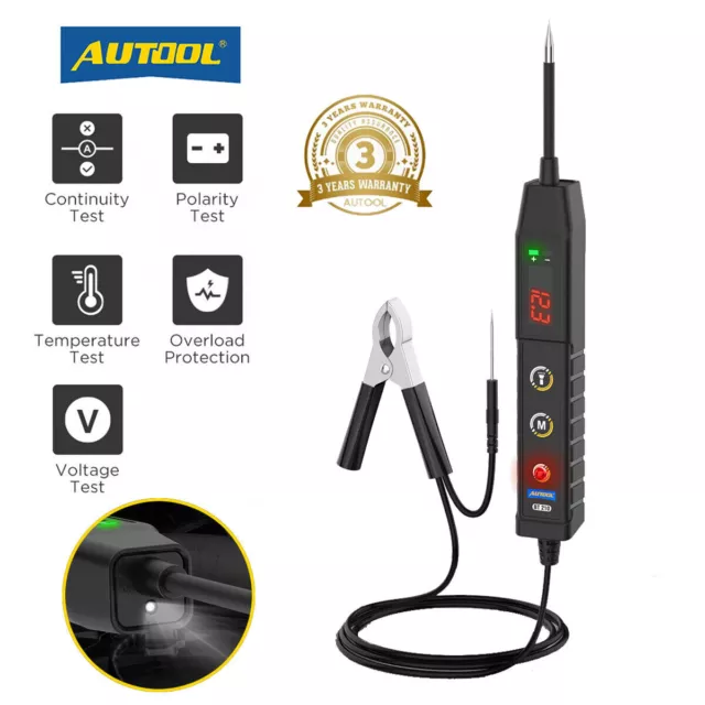 Automotive Car Test Light Digital Electrical Voltage Circuit Tester Temperature