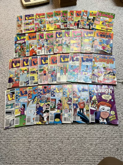 LOT of 37 Vintage Laugh Comic Books - Archie Series, Betty & Veronica