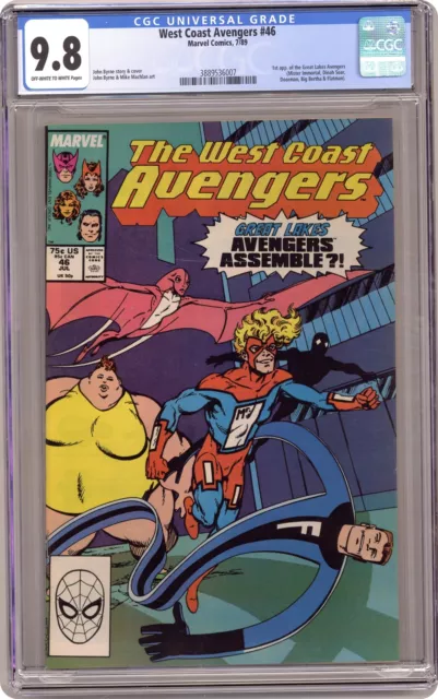Avengers West Coast #46 CGC 9.8 1989 3889536007 1st app. Great Lakes Avengers