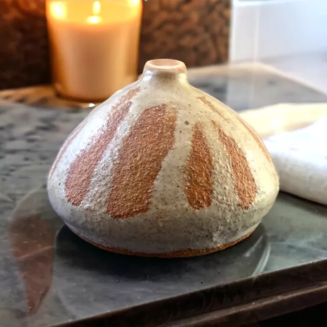 Vintage Small Studio Pottery Weed Pot Vase Stoneware Signed