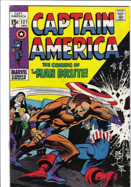 Captain America #121 January 1970 "The Coming of The MAN-BRUTE!"