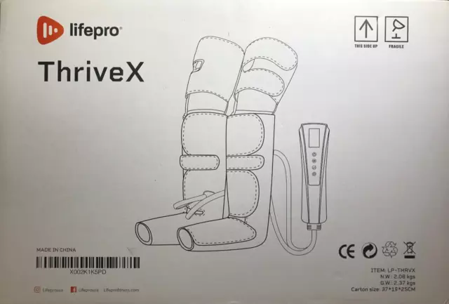 Lifepro Thrive X Leg Massager + Heat  with Remote Model # LP-THRVX