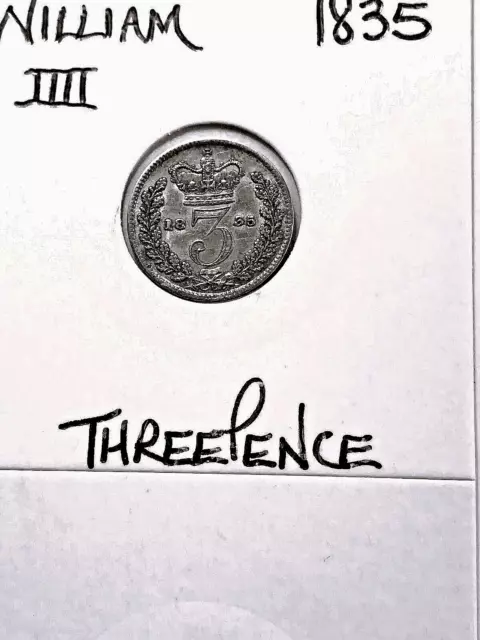 WILLIAM IIII A Scarce THREEPENCE for 1835