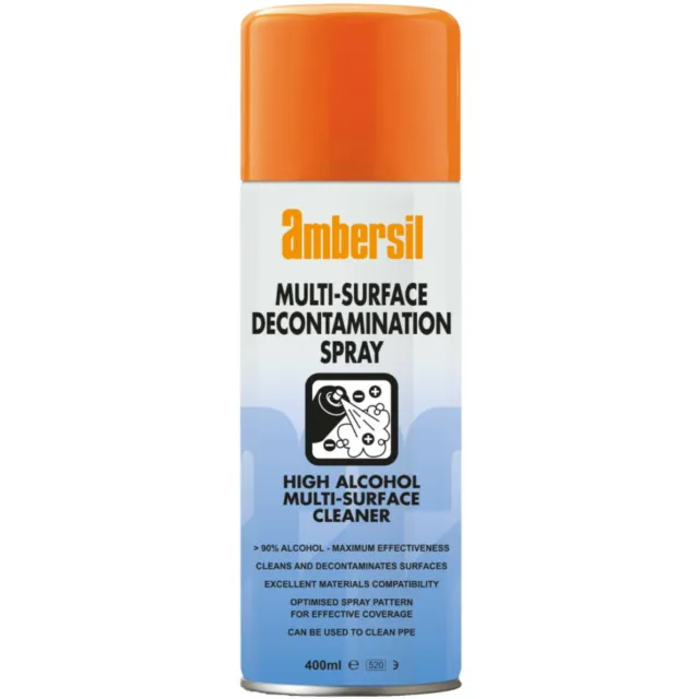 Ambersil 400ml Multi Surface Decontamination Aerosol Spray Clean PPE - NEXT DAY!