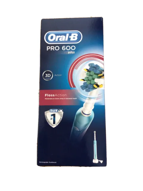 Oral-B PRO600 FlossAction Braun Spazzolino elettrico - Blu