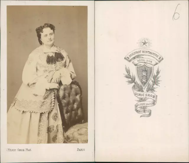 Grob, Paris, Hortense Schneider, cantatrice et courtisane Vintage albumen print