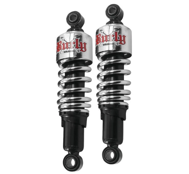 Burly Brand Slammer 10.5" Shocks Only-Chrome Slammer 10.5" Shocks, Chome