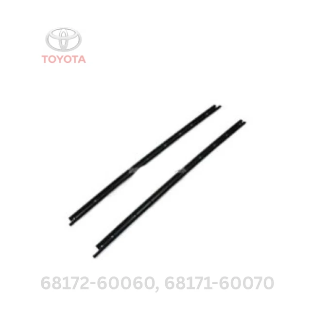 TOYOTA OEM GENUINE Weatherstrip, Front door glass, Inner RH LH set
