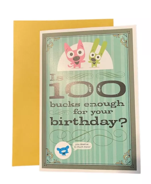 Hallmark Birthday Card ~ Hoops & YoYo Sound & Light Animated Cartoon Alien