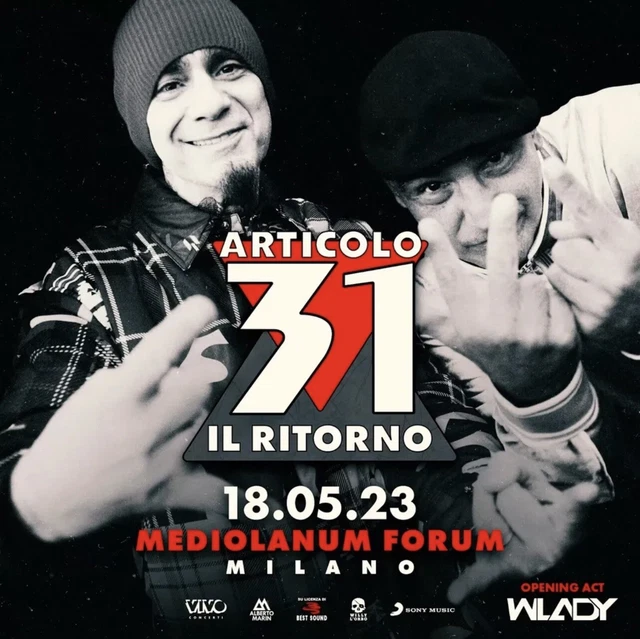 Articolo 31 1X Biglietto Digitale concerto Assago, Mediolanum Forum, 18/05/2023