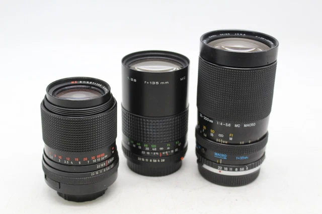 C x3 Vintage Carl Zeiss Jena Camera Lenses Inc. MC DDR, P MC, MC etc