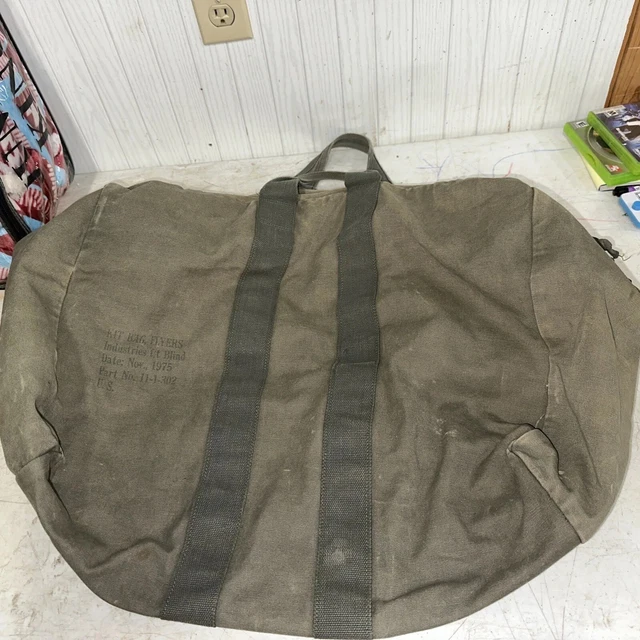 US Military Flyers Pilot Kit Green Bag Canvas Flight Duffle US