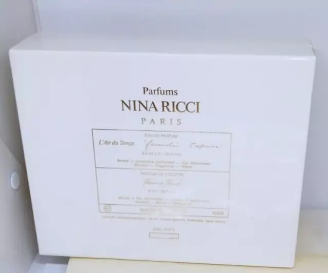 Coffret Vintage 4 Flacons Miniatures Pleines Eau De Parfum Nina Ricci Collection 3