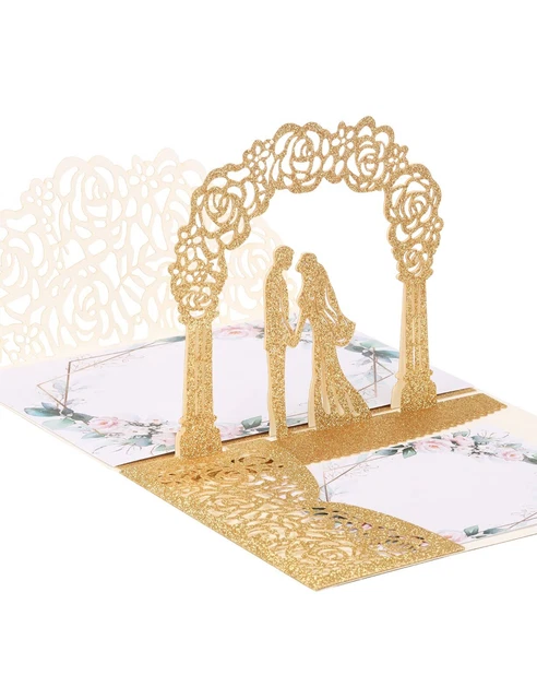 Biglietto Di Auguri 3D Pop-Up Con Champagne - POP246 - Per Festeggiamenti E Brindisi