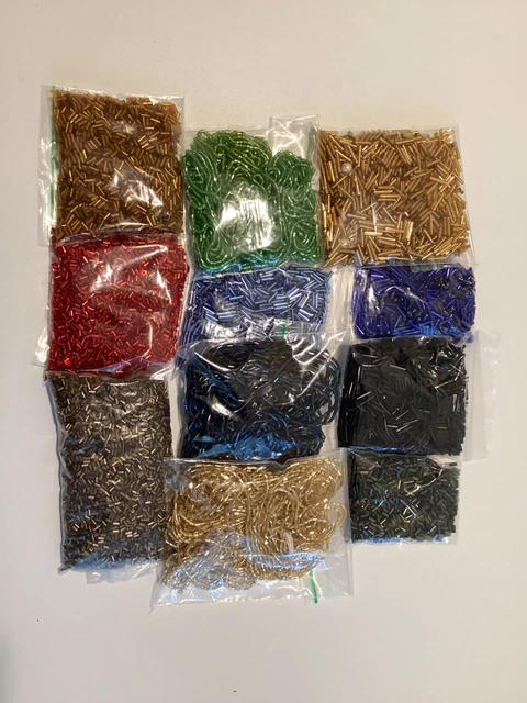 Bugles Beads 11 Types 535g Lot 3