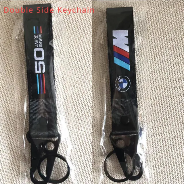 Key Ring Hook Strap Lanyard Nylon Embroidery for BMW Keychain Metal Backpack