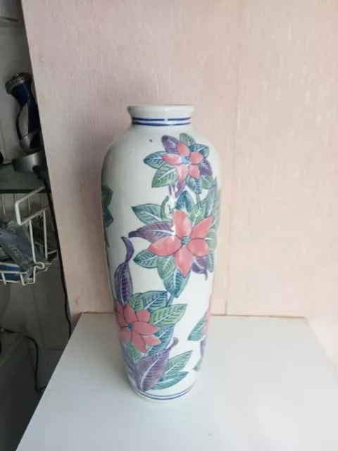 vase ancien en porcelaine 1900 hauteur 31 cm diamètre 12 cm