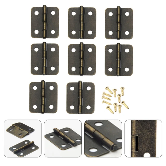 6 Charnières De Porte Sans Mortaise – 2x1 Pouces, Style Vintage, Nickel Blanc, Neuves