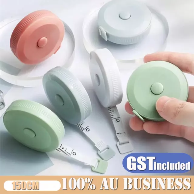 1.5m Retractable Body Measuring Soft Ruler Sewing Cloth Tailor Tape Measure AUS