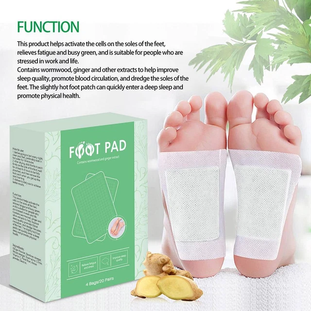 40 pz Patch piedi, Tappetini pulizia naturale, Ingredienti a base di erbe naturali puri
