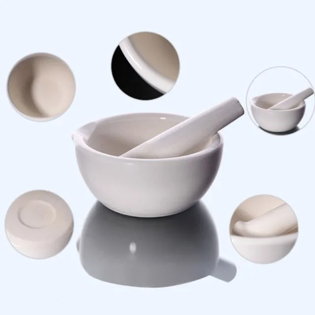 Porcelain Mortar and Pestle Spice Herb Grinder Mixing Grinding Bowl Crusher