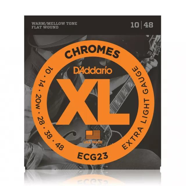 Saitensatz D'Addario Chromes ECG23 10-48 Flatwound, Satz