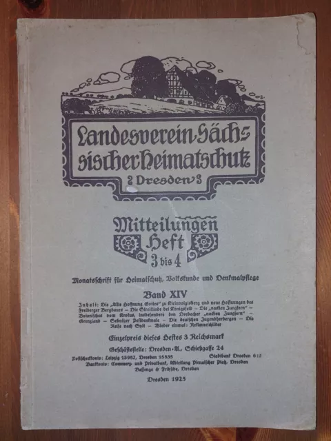 Landesverein Sächsischer Heimatschutz Mitteilungen Heft 3 bis 4 Band XIV 1925