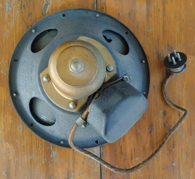 Orig 1936 ATWATER KENT Model 725 Radio 8" SPEAKER w/4 PRONG Connector Cable 2