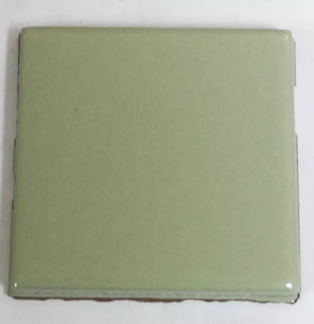 2" x 2" Tile Cream Green Glossy Vintage Mosaic Ceramic C#551 1 Pc