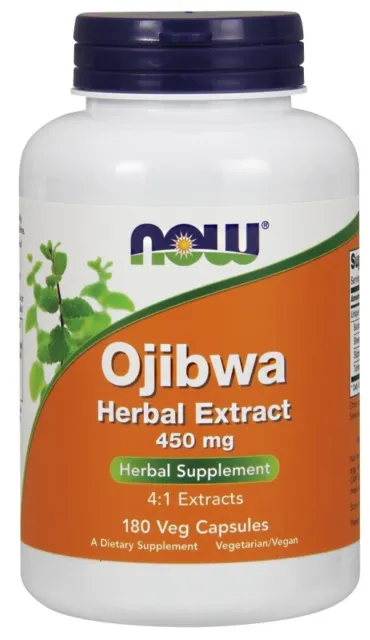 Ojibwa Essiac Herbal Tea Blend 4:1 Extrakt Ergänzung 450mg 180 Veg Kapseln