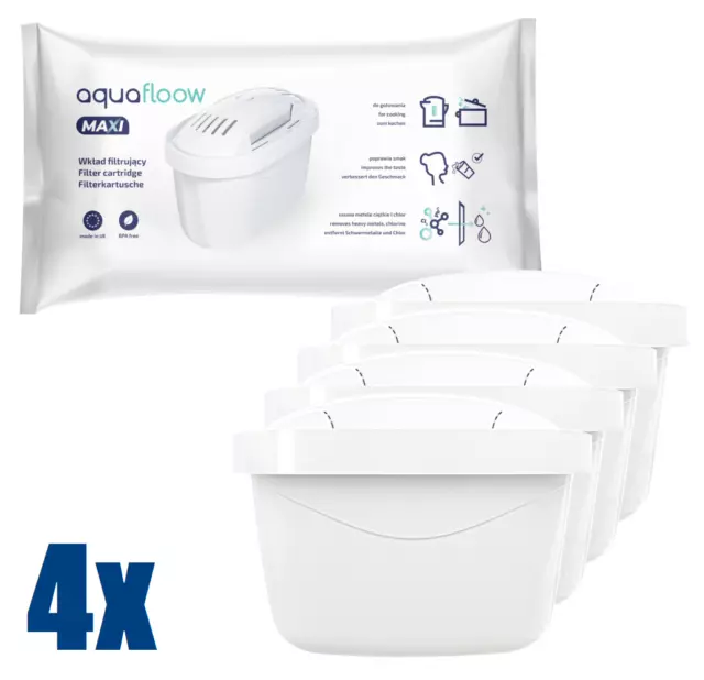 AquaFloow 4 cartouches filtrantes unimax compatible avec le filtre Brita Maxtra