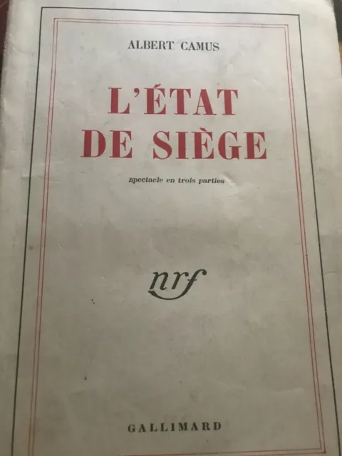 CAMUS (Albert) - L'état de siège - 1948 - Edition Originale