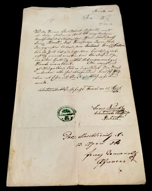 VERY OLD  DOCUMENT from 1860