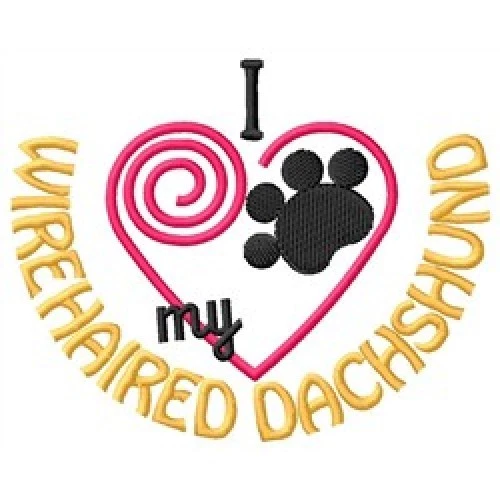 I "Heart" My Wirehaired Dachshund Ladies Fleece Jacket 1315-2 Size S - XXL