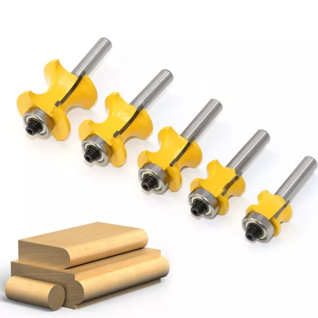 Versatile Woodworking Tool 8mm Shank Carbide Corner Bead Router Bit Set