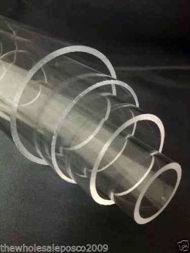 Plastique Tube Acrylique 30.5cm Longueurs De 8mm - 150mm Extrudé perspex Pmma