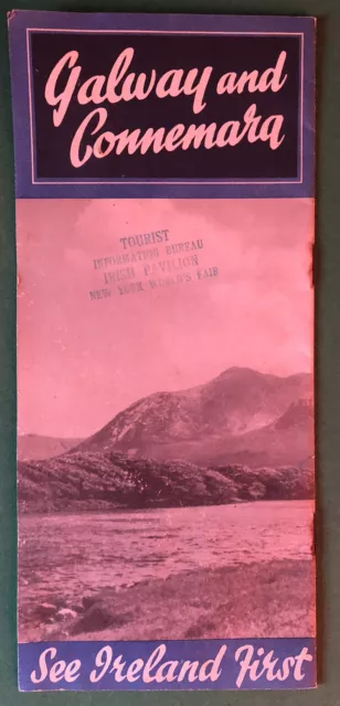 1936 IRELAND TRAVEL BROCHURE from New York World’s Fair Galway Connemara Aran