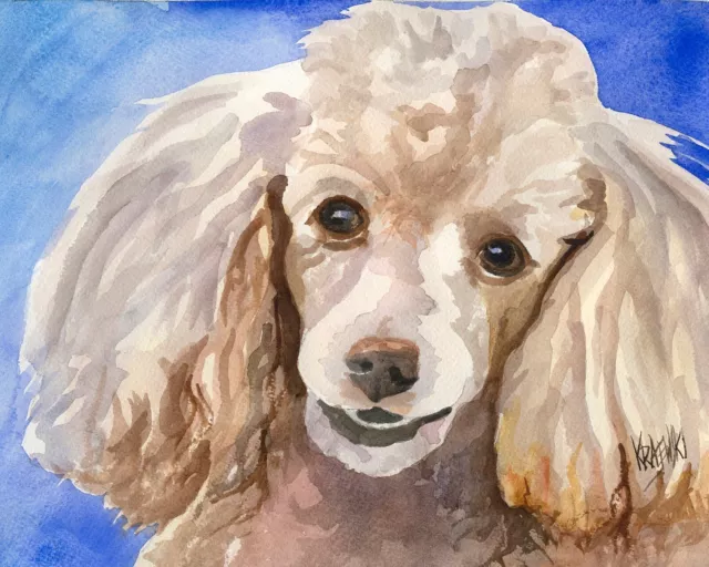 Poodle Art Print from Painting | Gifts, Poster, Picture, Home Decor, Mom, 11x14