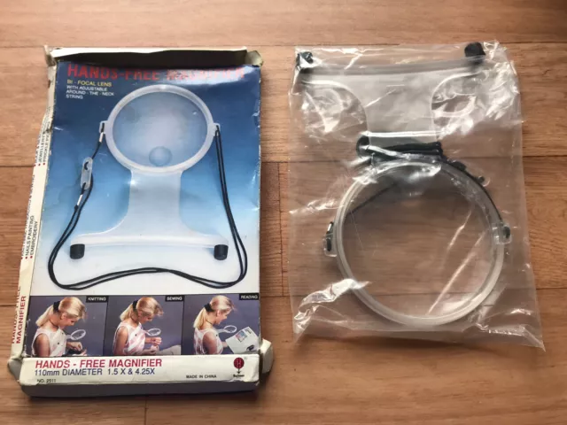 Magnifying Glass for Knitting and Sewing, Vintage Hands Free Magnifier Unused