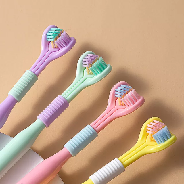 3D Stereo Three-Sided Toothbrush PBT Ultra Fine Soft Hair Adult Toothbrushes